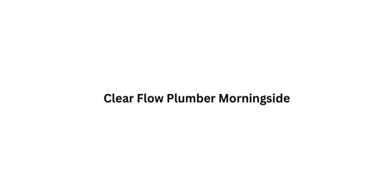Clear Flow Plumber Morningside